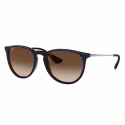 Ray-Ban Erika Classic Brun Dégradé + : Bleu, Adulte, Unisexe, Ovale, Cerclé, Marron, Marron, Argent