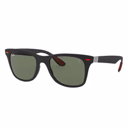 Ray-Ban RB4195M SCUDERIA FERRARI COLLECTION, Adulte, Unisexe, Carré, Noir, Verres non polarisés, Vert