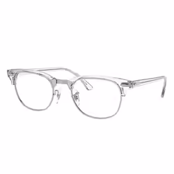 Ray-Ban Clubmaster Optics, Adulte, Unisexe, Carré, Transparent, Verres non polarisés, Acétate