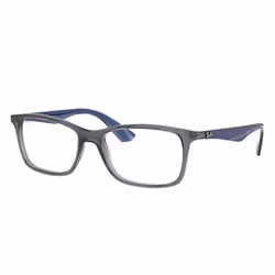 Ray-Ban RB7047, Adulte, Unisexe, Carré, Gris, Bleu, Verres non polarisés, M/L