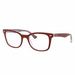 Ray-Ban RB5285, Adulte, Unisexe, Carré, Transparent, Verres non polarisés, Acétate