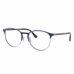 Ray-Ban RB6375, Adulte, Unisexe, Rond, Bleu, Verres non polarisés, Métal
