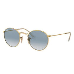 Ray-Ban Round Flat Lenses Bleu clair Dégradé