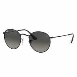 Ray-Ban ROUND FLAT LENSES, Adulte, Unisexe, Rond, Noir, Verres non polarisés, Métal
