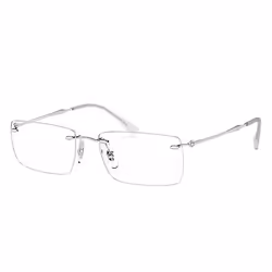 Ray-Ban RB8755, Adulte, Unisexe, Rectangulaire, Argent, Verres non polarisés