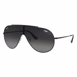 Ray-Ban WINGS, Adulte, Unisexe, Aviateur, Noir, Verres non polarisés, Métal