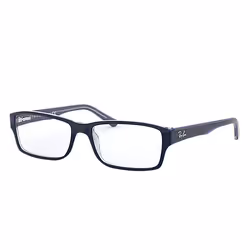 Ray-Ban RB5169, Adulte, Unisexe, Rectangulaire, Bleu, Noir, Verres non polarisés, Acétate