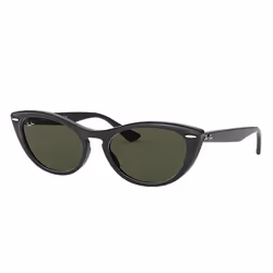 Ray-Ban NINA, Adulte, Unisexe, Noir, Verres non polarisés, Propionate, Vert