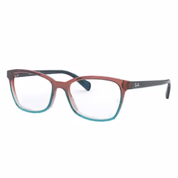 Ray-Ban RB5362, Adulte, Unisexe, Carré, Bleu, Rouge, Verres non polarisés, Acétate