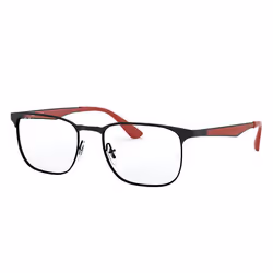 Ray-Ban RB6363, Adulte, Unisexe, Carré, Noir, Verres non polarisés, Métal