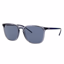 Ray-Ban RB4387, Adulte, Unisexe, Carré, Bleu, Verres non polarisés, Nylon