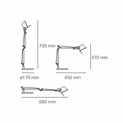 Artemide Tolomeo Micro lampe de table E14 Aluminium