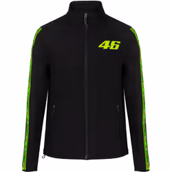 VR46 Tapes Veste Softshell, noir-jaune, taille XS pour Hommes