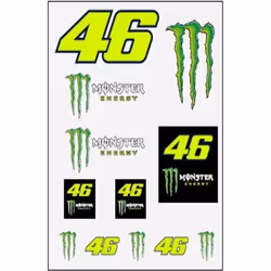 Stickers VR46 Monster Energy Officiel MotoGP Valentino Rossi