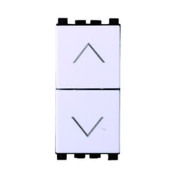 Ettroit - Interrupteur Double Verrouillage Bouton Haut/Bas 2P 10A Volets Roulants Couleur blanche Compatible Avec Vimar Arke - VA1204B
