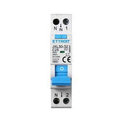 Ettroit - Disjoncteur à courant résiduel 1P+N 25A 6KA 30mA 220V