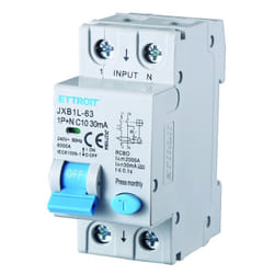 Ettroit - Interrupteur Thermique Magnétique Différentiel 1P+N 10A 30mA 220V-6KA classe a - JX271064