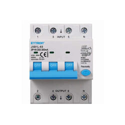Ettroit - Interrupteur magnétothermique différentiel life-saving pour rail din 4 modules 3P+N 63A C63 380V 300mA 6KA
