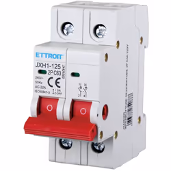 L' interrupteur-sectionneur sur rail DIN 2P 63A 240VAC est conçu pour isoler les circuits électriques, garantissant une dista ...