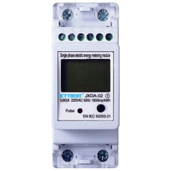 Ettroit - compteur electrique monophase sur rail din pour usage domestique 2 modules ac 220V 5(80)A