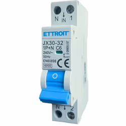 ETTROIT Interrupteur Thermique Magnétique Automatique 1P+N 6A 6000A 220V Marque : ETTROIT Modèle : JX30-32-1P+N-6A-6KA Caract ...