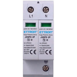 Parafoudre 2 Modules Type T2 2p 10ka-20ka Spd Pour Rail Din