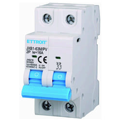 Interrupteur Thermique Magnétique Photovoltaïque 2P dc 500V 16A 6kA Occupe 2 Modules din Ettroit JX6216