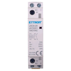 Ettroit - Contacteur ac 2P 20A 1NO+1NC 250V occupe 1 module din JX72201