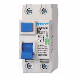 ETTROIT JX322569 Disjoncteur différentiel pur 2P 25A 30mA COURBE B 6KA AC/DC 220V Le disjoncteur différentiel pur ETTROIT JX3 ...