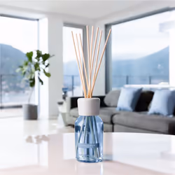 Millefiori Blue Posidonia diffuseur aromatique Flacon de parfum Verre, Bois Bleu, Blanc, Bois