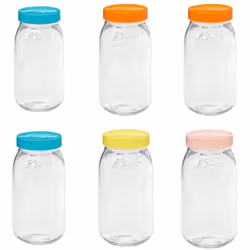 Le récipient en verre d'une contenance de 2 litres avec un couvercle en plastique de la marque LE PARFAIT constitue un choix  ...