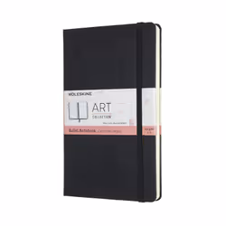 Moleskine 603357, Monochromatique, Noir, 150 feuilles, 120 g/m², Papier avec grille de points, Couverture rigide