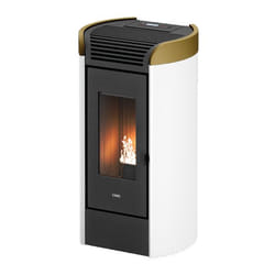 Cadel Fenice 11 poêle Pose libre Pellet Noir, Or, Blanc
