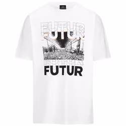 T-Shirt - KAPPA - Main Kappa Futur Festival - Blanc - Manches courtes - 100% coton