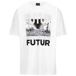 T-Shirt - KAPPA - Main Kappa Futur Festival - Blanc - Manches courtes - 100% coton