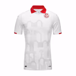 Maillot Kombat Pro Away Tunisie 23/24 pour Homme - Blanc rouge - Manches courtes - Respirant