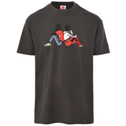 T-shirt - KAPPA - Banda POP - Gris beige - Manches courtes - 100% coton