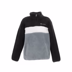 Sweat demi zip camioneur - Champion - Noir - Manches longues - Col montant - Mixte
