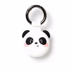 Legami Porte-clés pour AirTag, Panda, Porte-clés, Noir, Blanc, Silicone, Rond, Panda, 40 mm