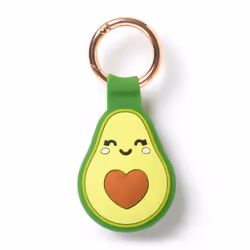 Legami Porte-clés pour AirTag, Avocado, Porte-clés, Vert, Silicone, Chiffre, Avocado, 40 mm