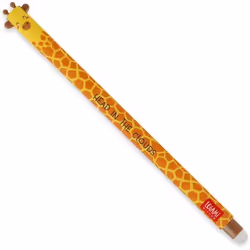 Stylo à encre gel effaçable - Legami - Corps girafe - 07 mm - Encre noire - Effaçable