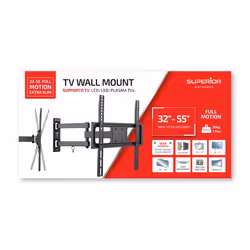 Superior Electronics 32-55 Full Motion Extra Slim 55" Noir