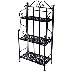 Etagère Jessica en métal noir 3p cm59 x 29 x h118