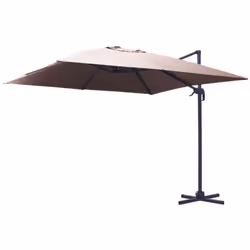 Parapluie et mât latéral en aluminium couleur sable Dimensions : 4x4m Couleur: Sable