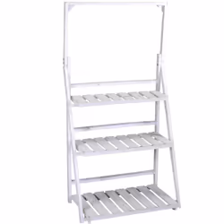 Étagère en bois blanc à 3 étagères cm68,5x40h132 Caractéristiques: Matériel:BOIS couleur blanche