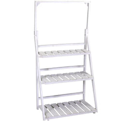 Étagère en bois blanc à 3 étagères cm68,5x40h132