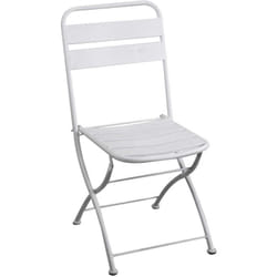 Chaise de jardin pliante Blanc 42x50 cm h 85 cm en Métal mod. Rovigo