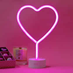 Legami It's A Sign Lampe Cœur Argenté Led Néon Déco