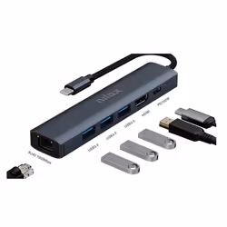 Nilox NXDSUSBC06, Universel, USB Type-C, Gris