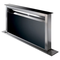 Airlux AHV972BK hotte Aspiration vers le bas Noir, Acier inoxydable 725 m³/h A